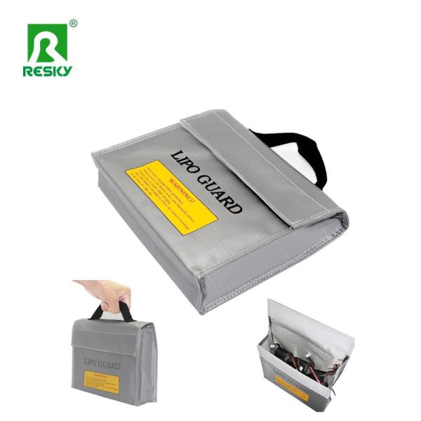 Black Silver Red Color Fireproof Explosion Proof RC Lipo Battery Safe Charging Bag 65X180X240mm