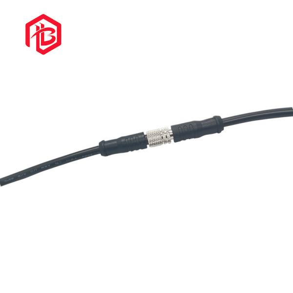 2 3 4 Pole Metal Nylon Waterproof Cable Connector M8 Soldering Connection For