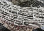12 Ga 4 Point Stretching Security Barbed Wire / Galvanized Steel Bulk Barbed