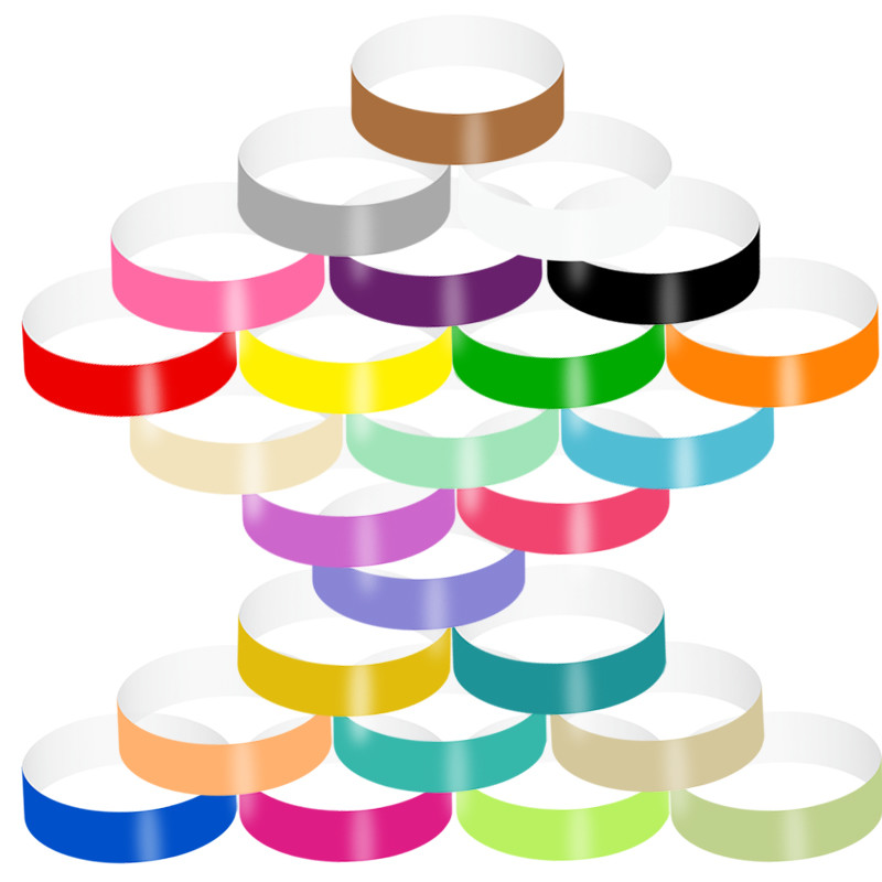 Customized Paper Event Wristbands Patterned Paper Wristbands For Easy Event Organization