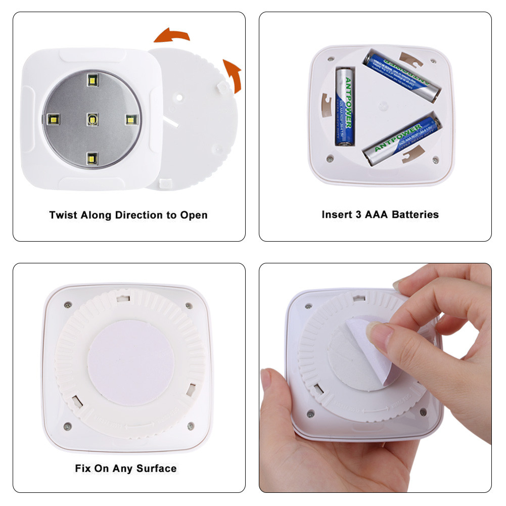 Wireless LED Remote Control Light Set Battery Under Cabinet Night Light