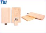 Natural Wood Credit Card 16GB Pen Drive 360 Degree Rotating UDP