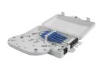 4Port Fiber Optic Terminal Box SC Simplex SM Cables White Waterproof IP-66