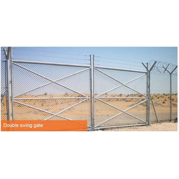 9 Gauge Galvanized Diamond Wire Mesh/PVC Plastic Vinyl Cyclone Chain Link Fence for Highway Railway Temporary