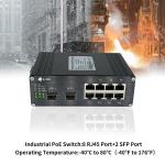 Industrial L2 + 8-Port 10 / 100 / 1000T 802.3at PoE + 2-Port 1000X SFP Managed