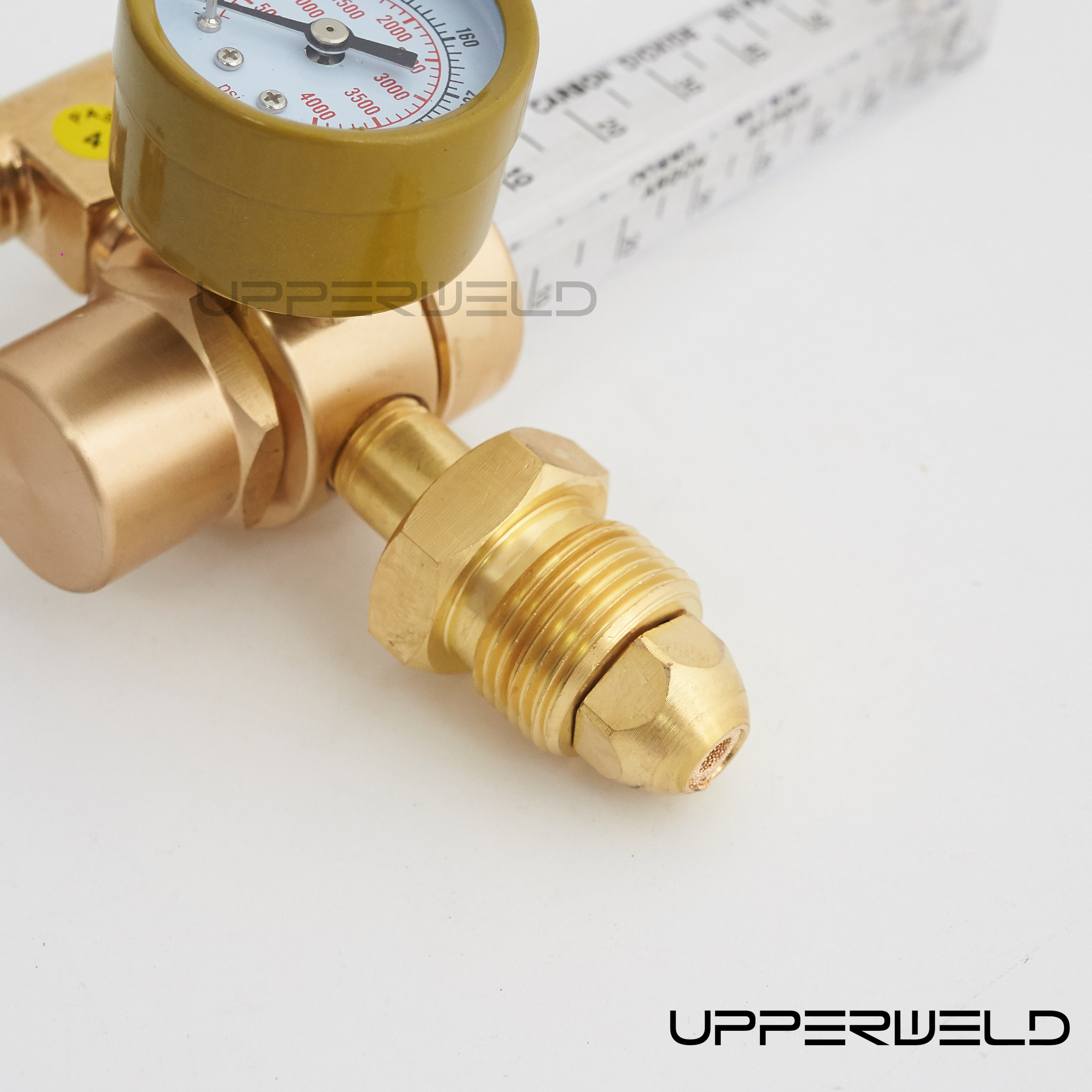 Single Stage CO2 Argon Gas Regulator TIG MIG Flowmeter 0-4000 psi Pressure Gauge