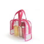 20*16*6 cm Custom Cosmetic Bags , Portable PVC Hanging Transparent Makeup Bag