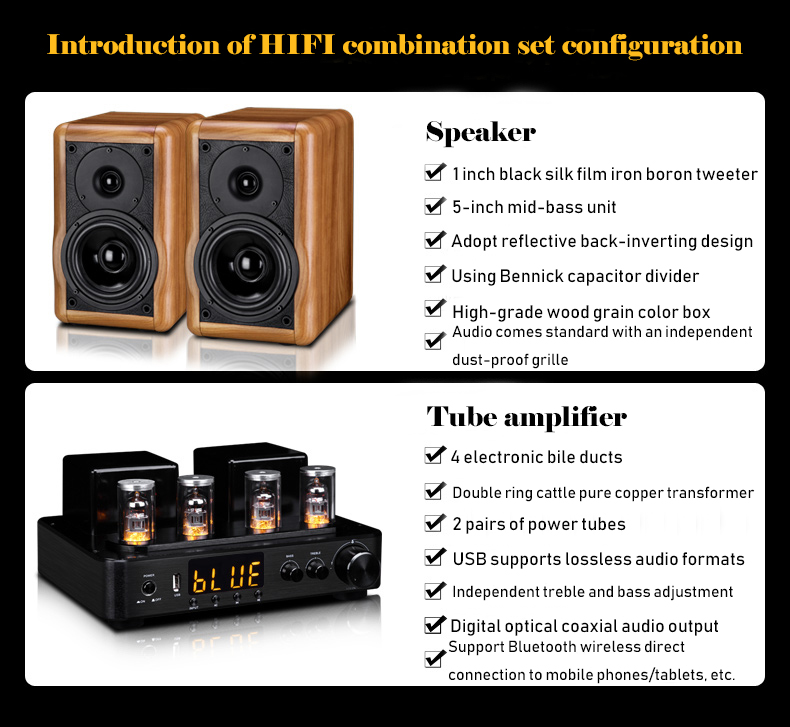 5 Inch Medium Bass Hi Fi Bookshelf Speakers For Indoor Home
