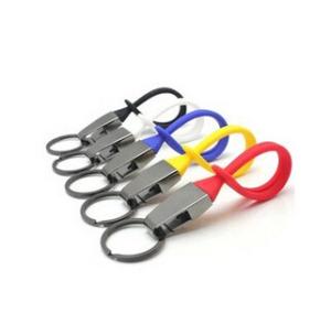Wholesale New creative gift product metal rubber keychain keyrings from china suppliers