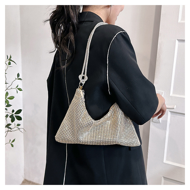 Portable and Fashionable PU Luxury Diamond Handbag for Female Crossbody Tote