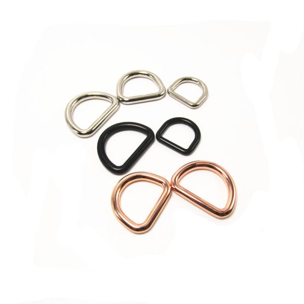 Inner Size 15mm 20mm 25mm Custom Made Zinc Alloy Metal D Ring Buckle For Handbags