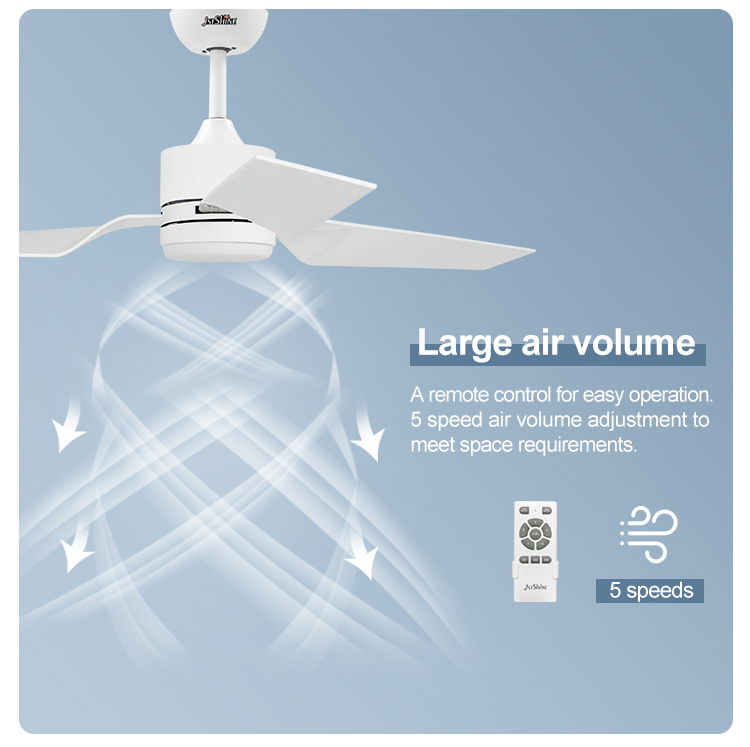 52 inch Modern Design 1stshine LED Ceiling Fan with Dimmable Light and Remote Control