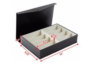 Wholesale Black Cardboard Watch Storage Box Covered Leather Custom Logo Color With Stitching from china suppliers