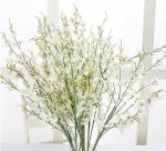 Indoor Cattleya Orchids Stems Light Yellow Artificial Silk Flower
