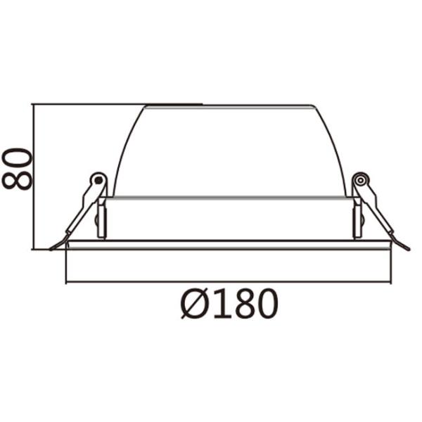 90 Degree 1300LM Dimmable LED Ceiling Lighting , 15Watt LED Down Lights SMD