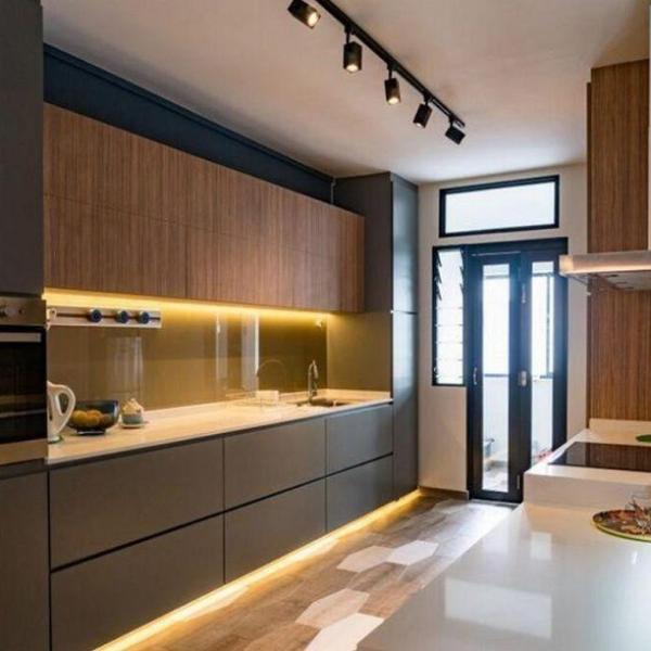 Waterproof Smart Wood Full Kitchen Cabinets European Style Customized for Home