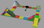 Inflatable Commercial Water Splash Park / Floating Water Playground Equipment In