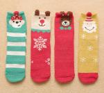 Thermal Christmas Women's Novelty Socks / Fuzzy Animal Socks Soft Fabric For