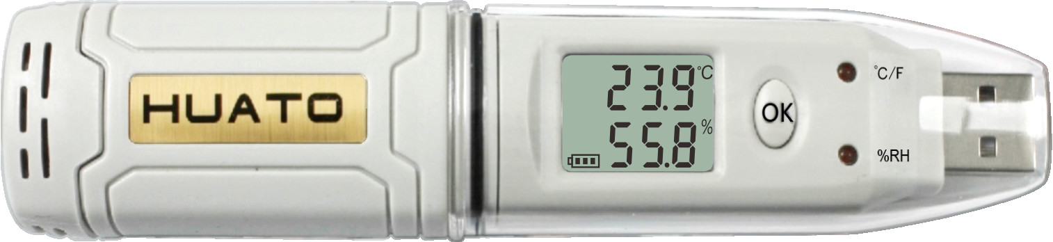 High Precision USB Temperature Data Logger Fireproof Plastic Material