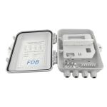 SC 1x8 PLC Fiber Optic Splitter Box IP65 12Cores Wall Mounted