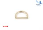 High Polished Canvas Belt D Ring , 20mm Inner Size Metal D Rings For Handbags