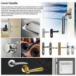 Cheap stainless steel door handle suited for 70-80mm mortice lock center