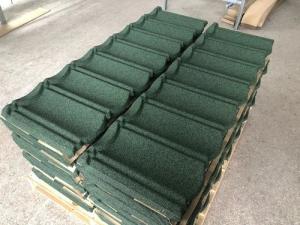 Wholesale Frost Green Color Stone Coated Bond Tile 0.40mmBMT AZ70 Stone Coated Metal Tile 50 years Warranty Wave Tiles from china suppliers