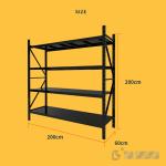 Metal Steel Warehouse Storage Shelving Units Height 2000-6500mm 4500kg Capacity