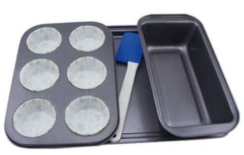Carbon steel Ceramic coating Custom-Made Cake Mold waffle pan bakeware set cookie sheet,cooking brush