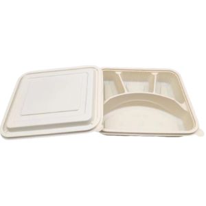 4 Compartment Disposable Container Rectangular Take Away Box 1250ML 1100ML