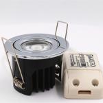 Brushed Nickel MR16 Size Tilt LED Downlight For Wardrobes