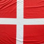 3x5' Denmark National Flag Knitted Polyester Rope and loops Customized indoor