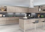 Custom Kitchen Storage Cabinets With Marble / Granite / Quartz Stone Countertop