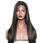 Straight Lace Front Human Hair Wigs Thick Bottom / Full Cuticle