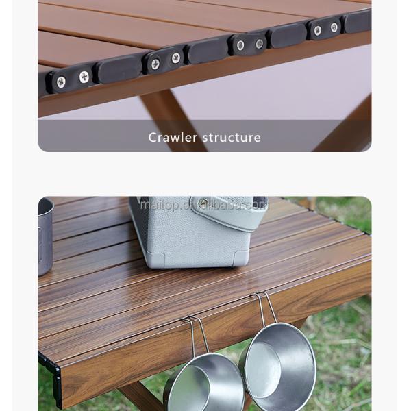 Lightweight Aluminum Folding Camping Table 120cm 30kg Load
