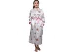 Classic Ladies Satin Pyjamas , Long Sleeve Ladies Satin Nightwear With Flower