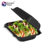 Eco-friendly food grade cornstarch plastic black biodegradable microwave food