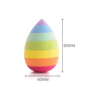 Wholesale 1 PCS Soft Hydrophilic Rainbow Makeup Sponge BB Cream Beauty Egg Wholesale Puff Wet Dry Dual Use Face Foundation Powder from china suppliers