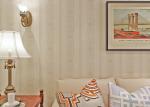 Yellow Color Luxury Modern Embossed Wallpaper , Household Removable Reusable
