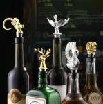 Wholesale Rose Gold Silver Wine Pourer Custom Animal Head Wine Pourer for Bottle