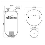 W01-M58-0736 Gas-Filled Air Bag 9 10S-16 A 999 Rubber Air Spring Suspension