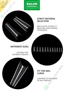 Wholesale Ladder/Stair Shape Half Cut False Nail French Style Artificial Nail Tips Fake Nail from china suppliers