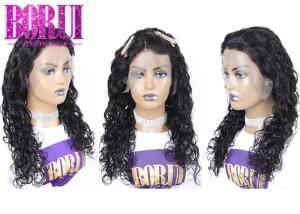 Wholesale Peruvian Natural Wave Lace Wig With Baby Hair Full Lace Curly Average Size from china suppliers