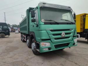 Wholesale Tire 12.00r20 ECE Certified Sinotruk HOWO 8 times 4 Secondhand Dump Truck Green Color from china suppliers