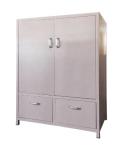 Business Metal Storage Locker , No smell 2 Door Steel Locker Powder Coating