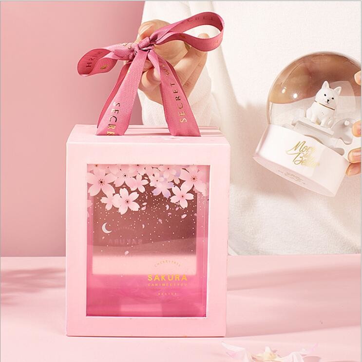 Pink Jewelry Embossed Recycled Paper Gift Boxes