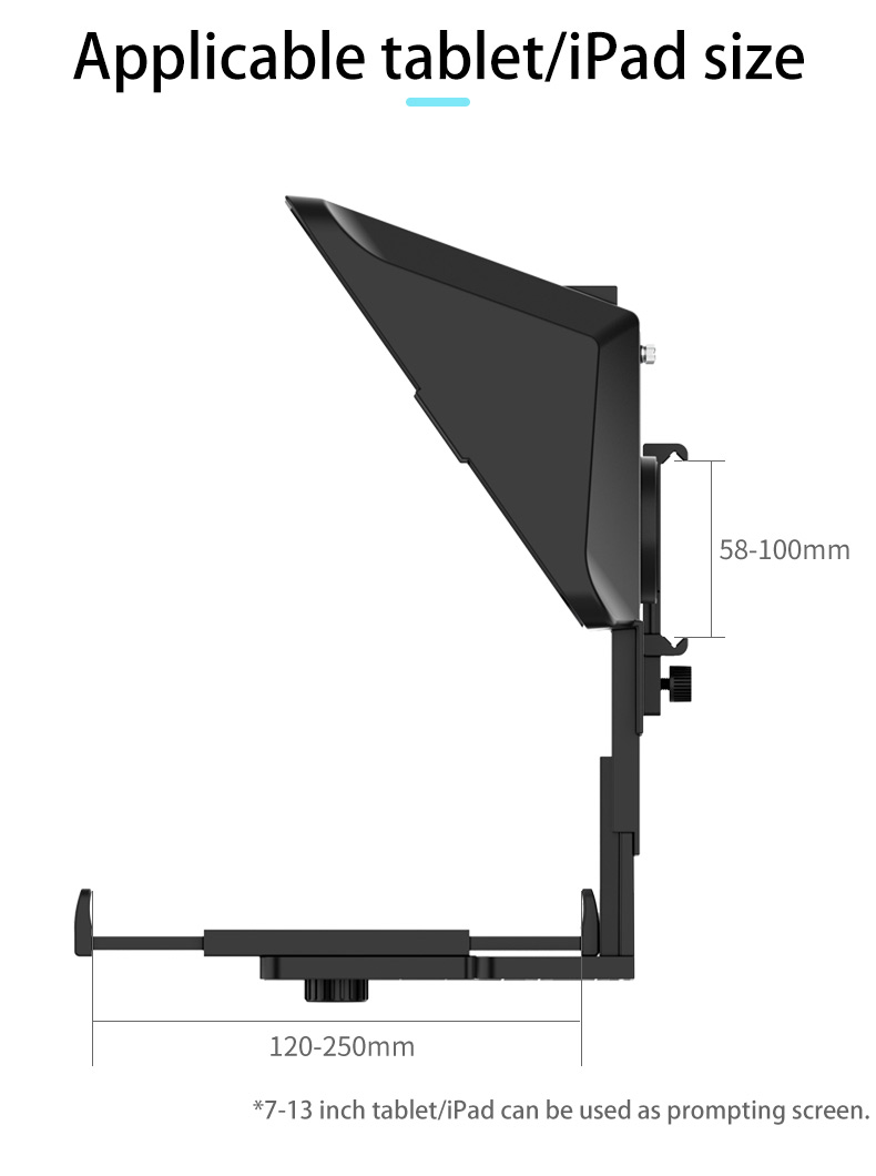 Universal Mobile Phone and Pad Prompting Teleprompter for Live Shooting TS-350Pro