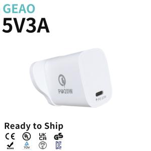 Wholesale 5V 3A GaN Fast Charging Iphone Charger 20W Max Output Safety from china suppliers