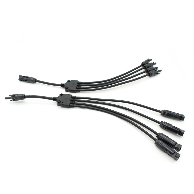 Power Solar PV Cable Connector 4mm 6mm Copper Wire TUV 1000 DC