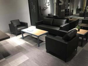 Wholesale Wood Single Leather Sofa , DIOUS Office Reception Seating from china suppliers